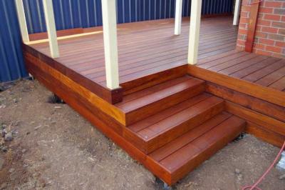 Steps allow for future disabled ramp installation.