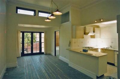 Same view after with new open plan prior to carpet